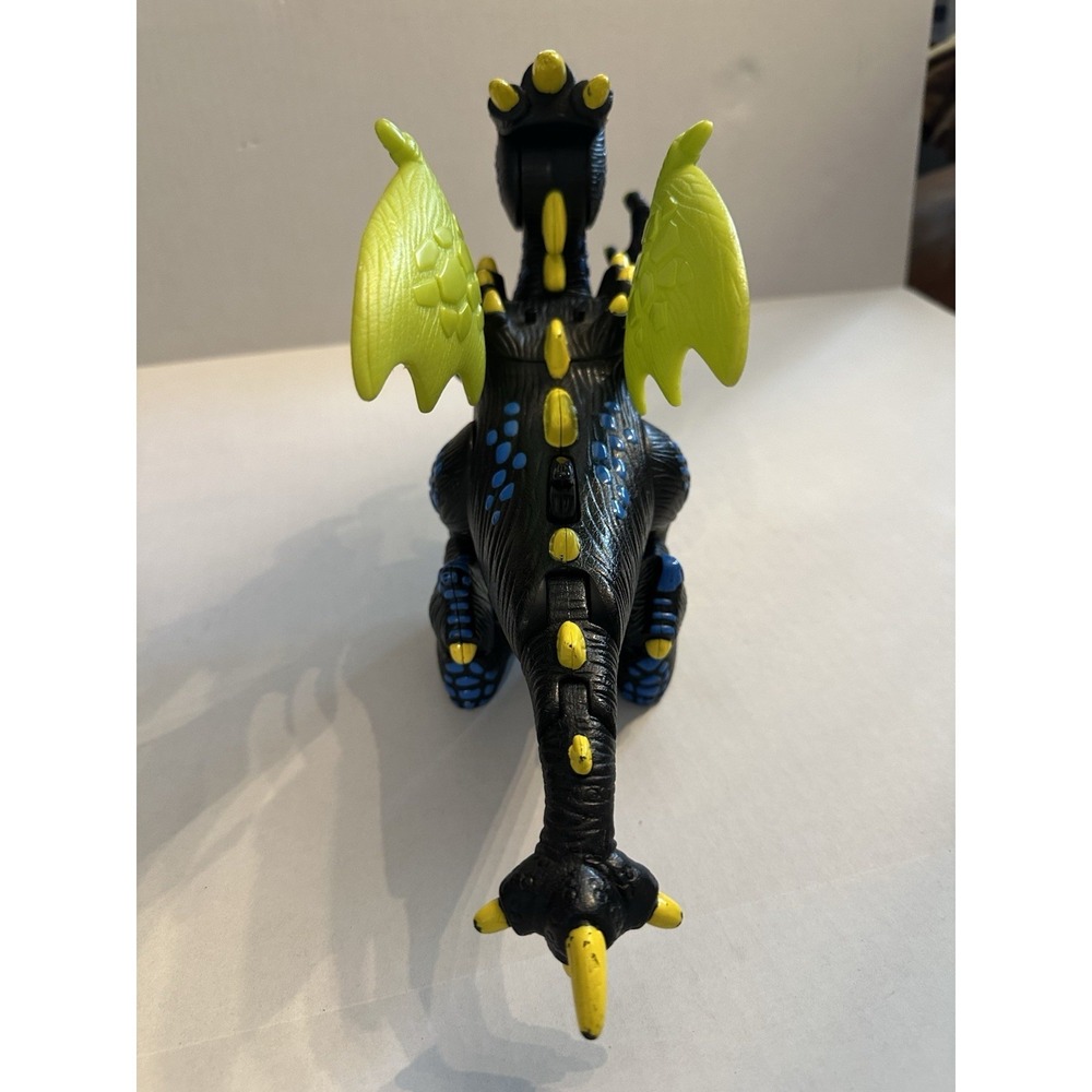 Mattel Roaring Dinosaur Trigger Action 2005 Blue Green Yellow - Picture 3 of 8